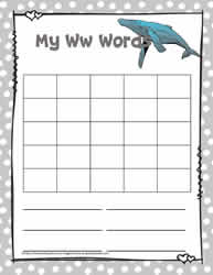 Letter W Activity Word Search