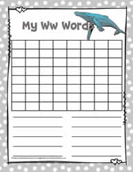 Word Search Activity Letter W