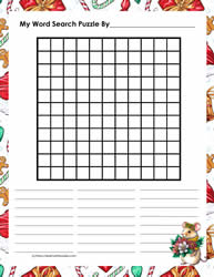 Blank Word Search Templates - Rectangular Learn With Puzzles