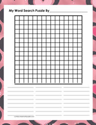 Blank Word Search Templates - Rectangular Learn With Puzzles