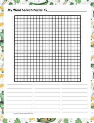 21x21 Blank Word Search St.Patrick's