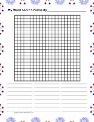 Blank Word Search Templates - Rectangular Learn With Puzzles