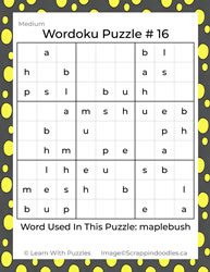 Wordoku Puzzle #16