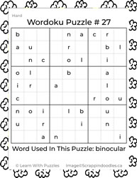 Wordoku Puzzle #27