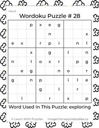 Wordoku Puzzle #28