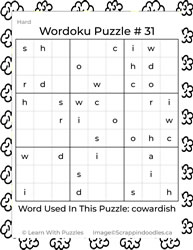 Wordoku Puzzle #31