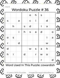 Wordoku Puzzle #36