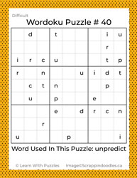 Wordoku Puzzle #40