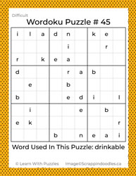 Wordoku Puzzle #45