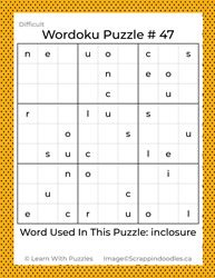 Wordoku Puzzle #47
