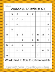 Wordoku Puzzle #49