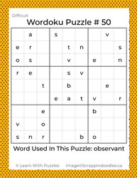 Wordoku Puzzle #50