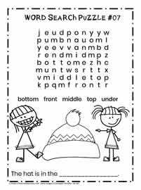 5 Direction Words Puzzle