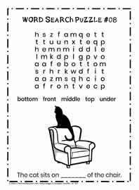 K-2 Direction Words Puzzle